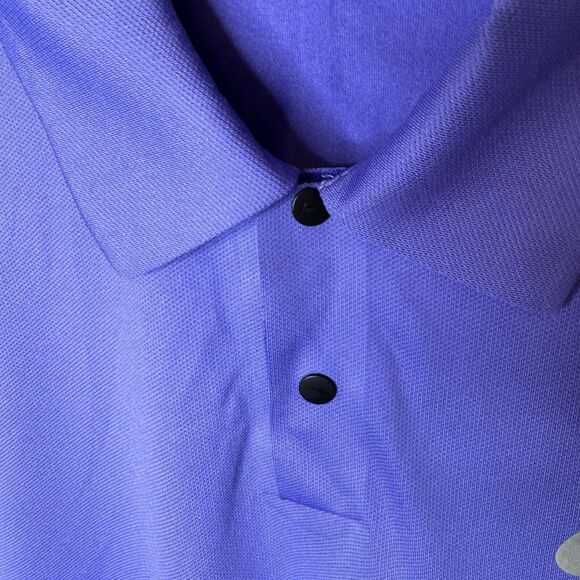 Nike Tiger Woods Polo Shirt Mens Large Purple Striped Golf TW Logo 585786-553 - Picture 3 of 15